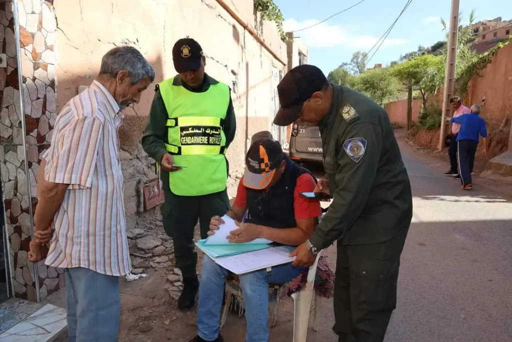 إحصاء المباني المتضررة من الزلزال في إقليم أزيلال