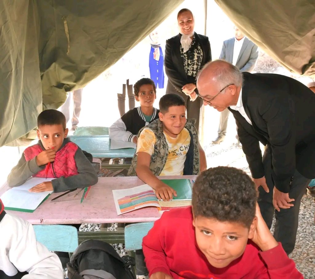 بنموسى يزور عددا من المؤسسات التعليمية المتضررة من الزلزال