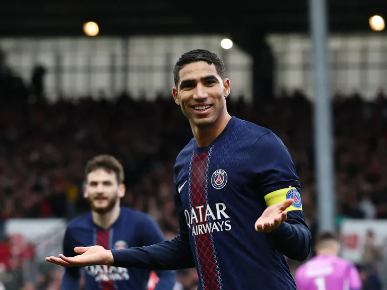 حكيمي يقود باريس سان جيرمان للفوز على ستاد بريست بالدوري الفرنسي